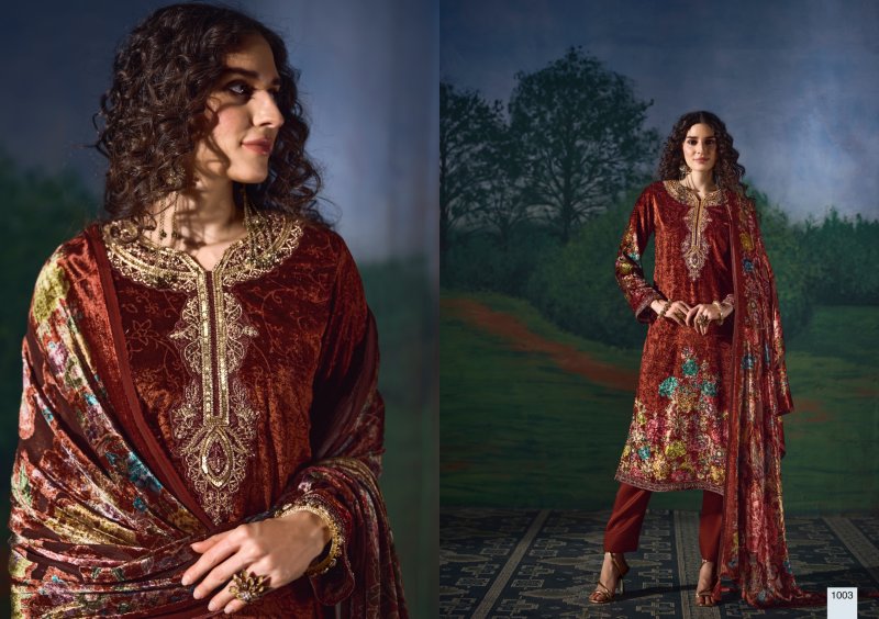 Heer By Rangati Palachi Velvet Dress Materials 